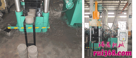 屑餅機采用先進技術(shù)，對鋁屑、銅屑、生鐵屑壓塊